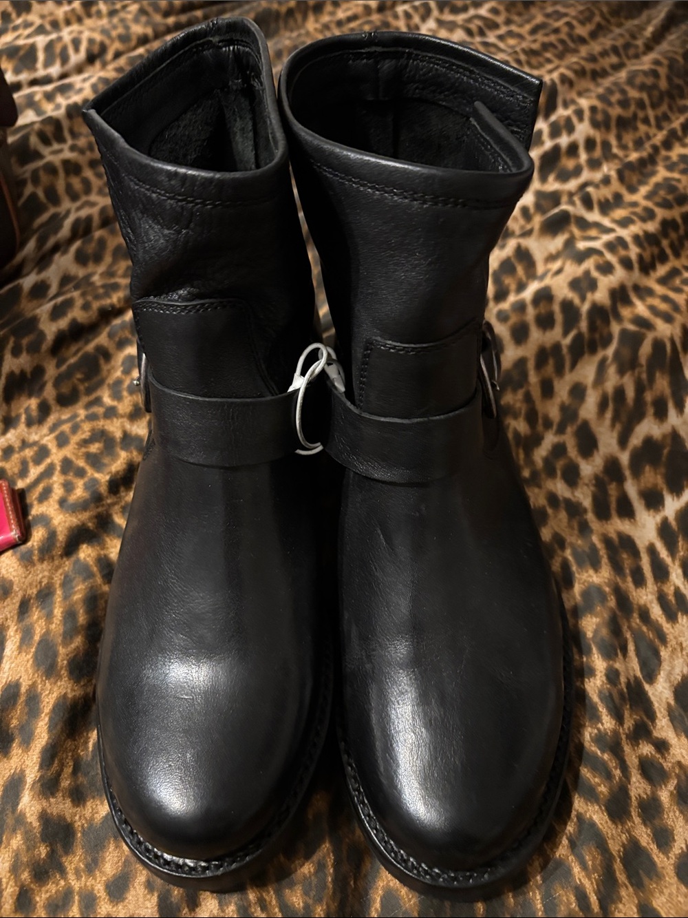 FRYE Classic Black Leather Ankle Boots NWOT